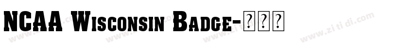 NCAA Wisconsin Badge字体转换